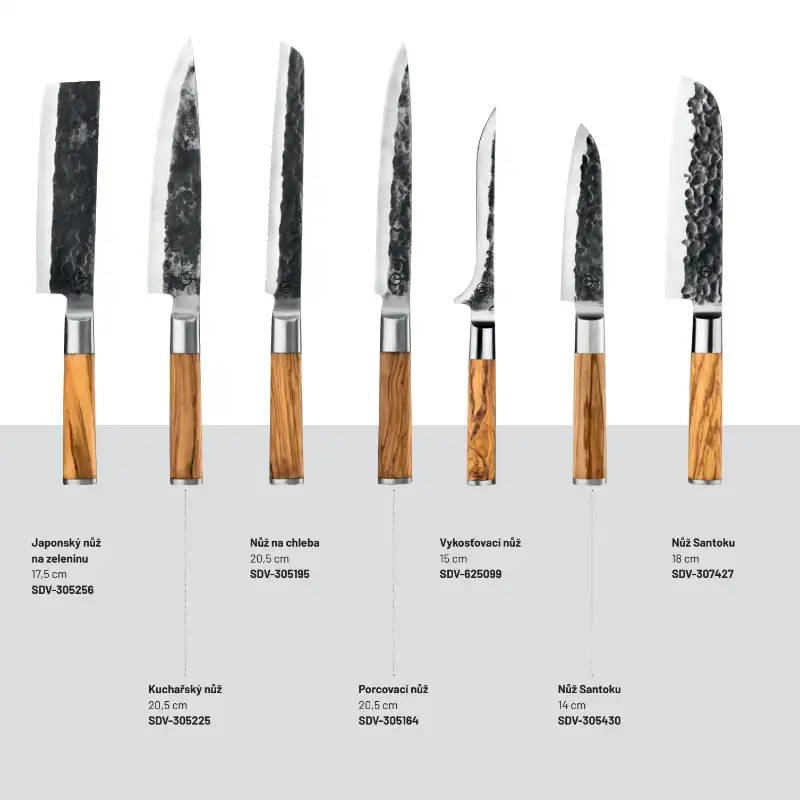 Sada 4 steakových nožů FORGED Olive v dárkovém balení